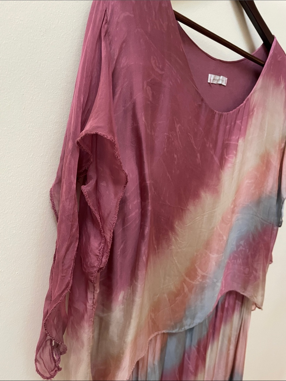Made in Italy Layered Silk Dress - Picture 4 of 12